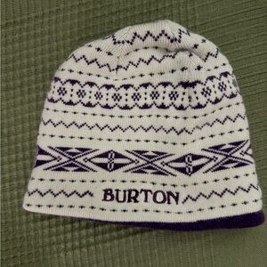 Burton Ivory and Violet Patterned Beanie